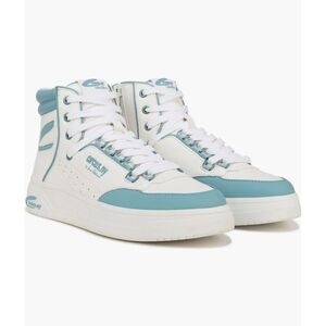 Sam Edelman Irving High Top Platform Sneaker White and Blue High-Top Sneakers